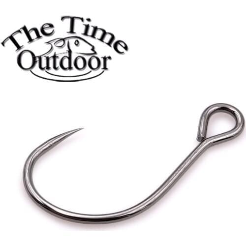 Fishing Hook High Carbon Steel Streams Bait Fishing Bass Lure Hooks Barbless Single Hooks For Fishing 100p