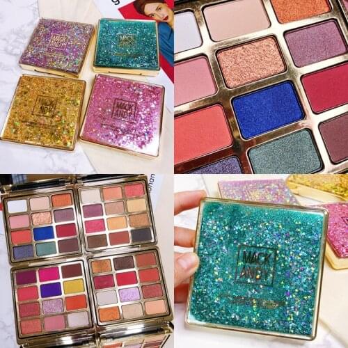 Professional Eyeshadow Palette Shimmer Matte Glitter 9 Color Metallic Eyeshadow Pallete Creamy Pigmented Makeup Palette Cosmetic