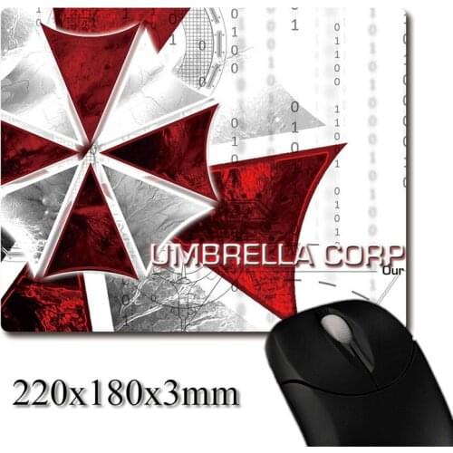Umbrella Corporation logo of game CG printed Heavy weaving anti-slip rubber pad office mouse pad Coaster Party favor 220x180x3mm
