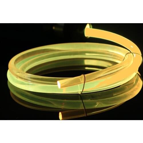 Side emit 4.0mm color changing led interior car light decorative plastic fiber optic