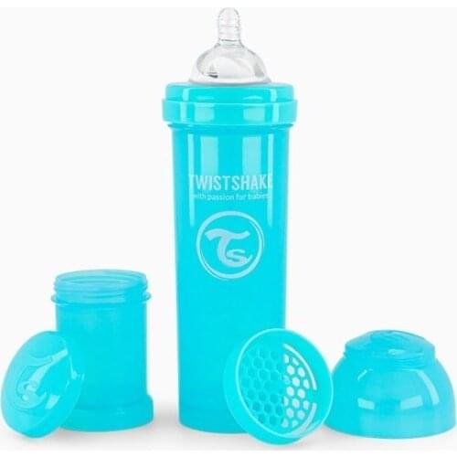 TWISTSHAKE BIBERÓN ANTICÓLICO AZUL +4 MESES 330 ML