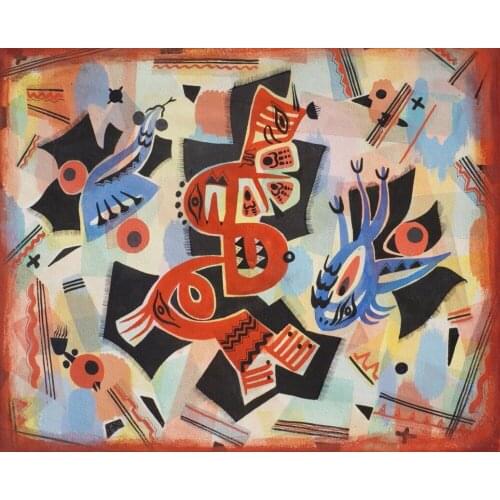 High quality Oil painting Canvas Reproductions Indian Myth (1948) by Jock Macdonald hand painted