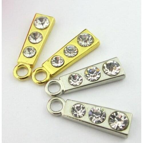 20pcs Rhinestone Zipper Pull silver/gold * Zip Puller*Zip Fastener*zip slider*zipper replacement free shipping