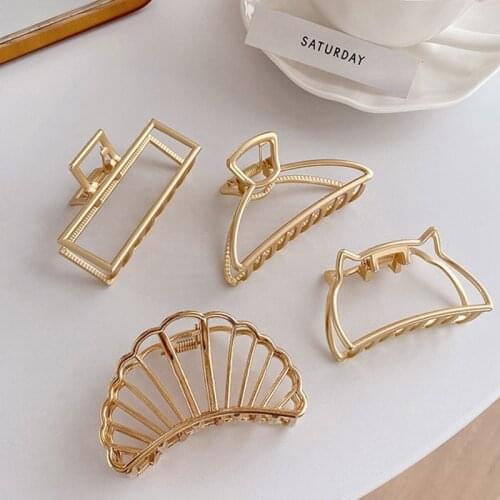 Shell pearl metal clip large bath hair clip elegant temperament hairpin head ornament female