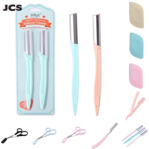 1/2pcs Eye Brow Blade Eyebrow Trimmer Razor Shaver Knife Lady Eyebrow Scraper Face Hair Remover Beauty Makeup Tools