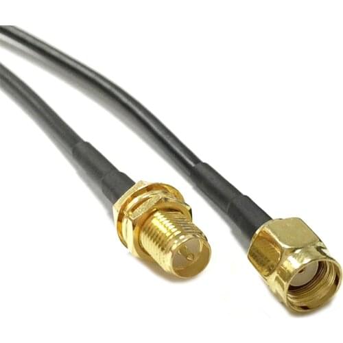 1PC WIFI router cable RP-SMA Female Jack nut To RP-SMA Male Plug RG174 20cm Wholesale Fast Ship