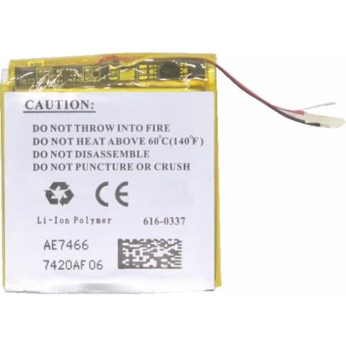 10pcs /lot Replacement 616-0337 Battery For Nano 3 Battery 3.7V For iPod Nano3 3G 3rd 3Gen Generation Batteries