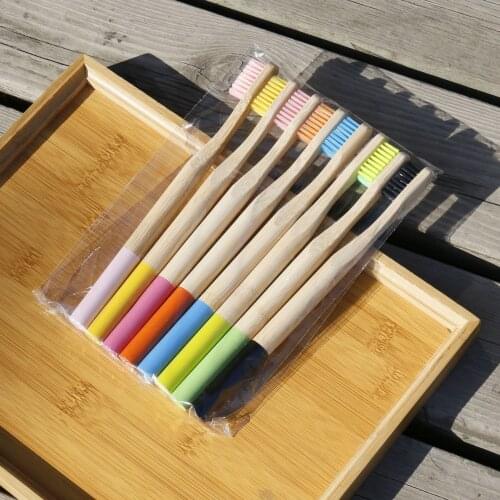 15/20/30PCS Natural Bamboo Toothbrush Round Handle Toothbrushes Hard Bristles Bambu Teeth Brush Eco-Friendly Oral Tooth Care