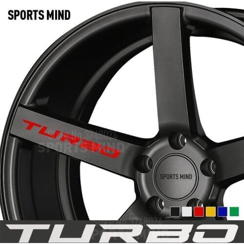 15 PCS TURBO Car Styling For Honda Ford Focus Hyundai SAAB Kia Opel Accessories Car Decal Sticker Wheel Rim Car Sticker Emblem