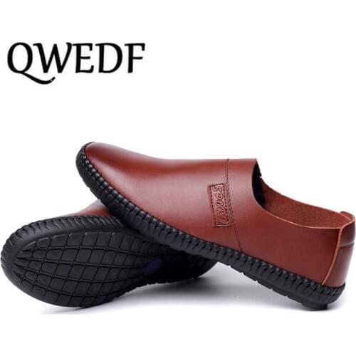 2019 Casual Leather Loafer Shoes Men Soft Comfortable Driving Shoes Men Moccasins Footwear Mokasin Kasual For Men Schoenen X3-51