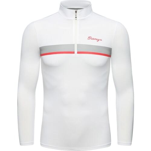 2020 Golf Clothing MenS Golf T Shirts Summer Sunscreen Breathable Undershirt Zipper Neck Long Sleeved Shirt D0657