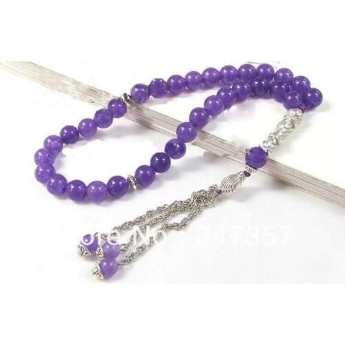 Natural Stone 33 Prayer Beads Bracelet Worry Beads For Pray and Meditation Islamic Muslim Tasbih Allah free shipping