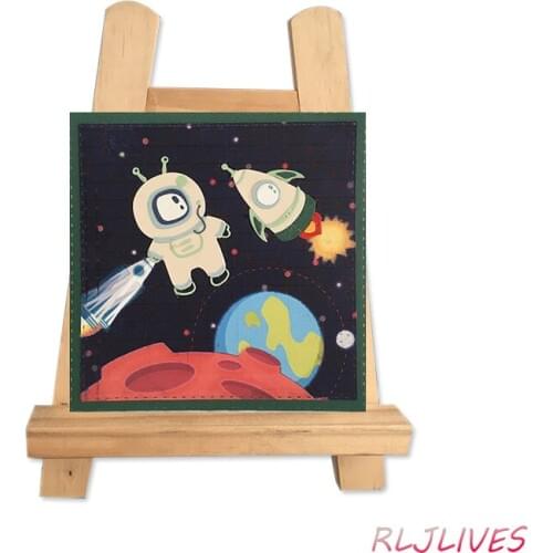 Astronaut & Rocket Metal Cutting Dies Stencils for DIY Scrapbooking Stamp/photo album Decorative Embossing DIY Paper Cards