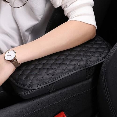 Auto Center Console Cover, PU Leather Car Armrest Cover, Waterproof Car Armrest Box Cover Protector for Most Vehicle , SUV, Car