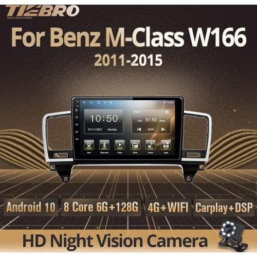 Tiebro 2DIN Android10 Car Radio For Mercedes-Benz M-Class M Class W166 ML 2011-2015 2 Din Stereo Receiver Som Automotivo Carplay