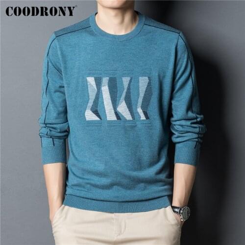 COODRONY Brand O-Neck Sweater Pullover Men Clothing Fashion Casual Pull Homme Autumn Winter New Arrival Cotton Wool Jersey C1364