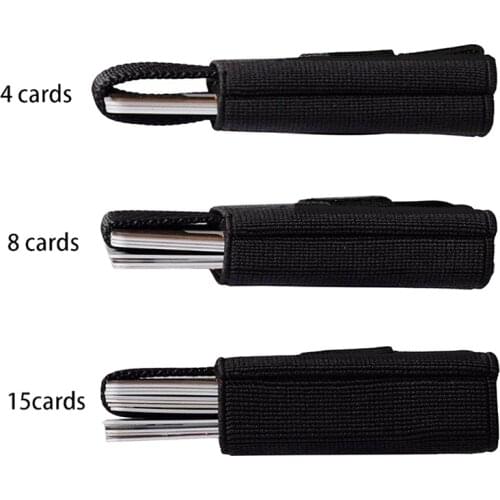 Card Holders Elastic Belt Fixed Front Pocket Package Cash Coins Keys Men/Women Slim Wallet
