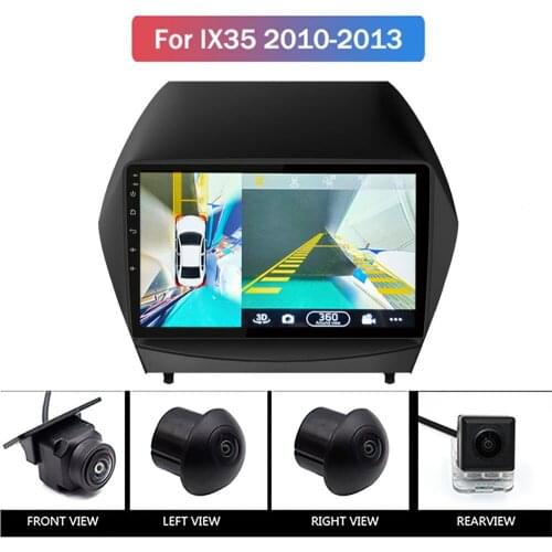 For Hyundai IX35 10-13 years 360 panoramic birds eye view system and car broadcasting multimedia video player combined into one