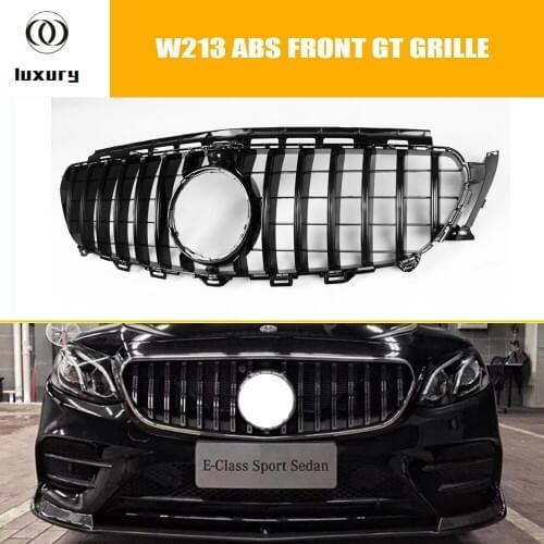E43 GT Style ABS Front Grill Grille for Benz W213 E200 E260 E300 E320 E400 E43 with AMG Package ( Not fit E63 ) No Star Logo