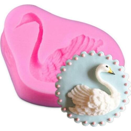 Cake Decorating Tools 1PC 3D Swan Shape Candy Mould Silicone Soap Mold Fondant Cake Chocolate Stencils Kitchen Pastry Baking
