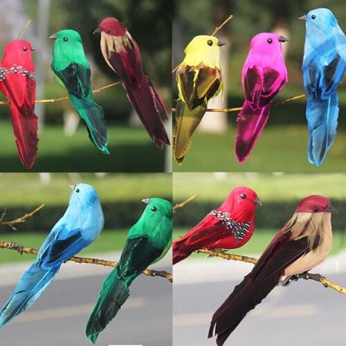 Artificial Birds Fake Foam Animal Simulation Feather Birds Models DIY Wedding Home Garden Ornament Festive Party Decoration