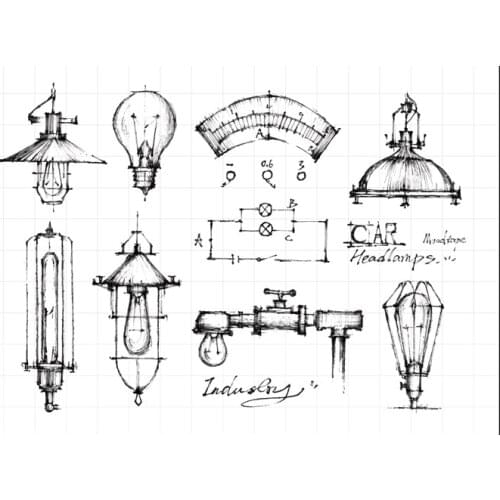 Lamp Clear Stamp for Scrapbooking Transparent Silicone Rubber DIY Photo Album Decor F159