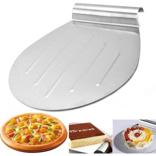 Stainless Steel Pizza Cake Transfer Tray Shovel Spatula Kitchen Baking Tool