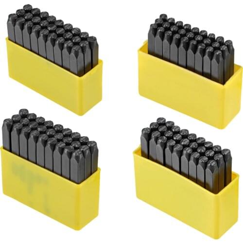 Uxcell Letter Metal Stamp 2 Set 1 Alphabet A to Z Symbol Stamps Punch Press Tool for Imprinting on Jewelry Leather Wood