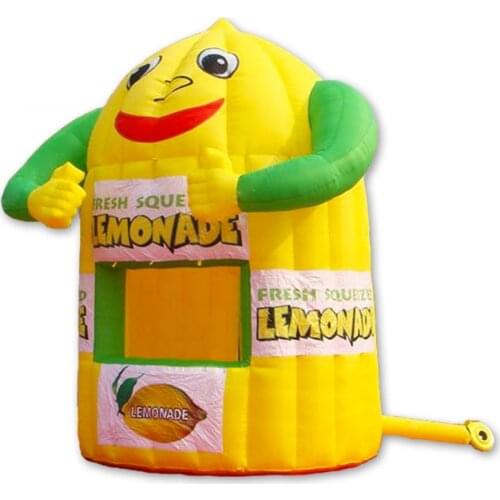 Smiling Face Inflatable Lemonade Booth Kiosk for Sale(Banners and CE or UL Certificated Blower)