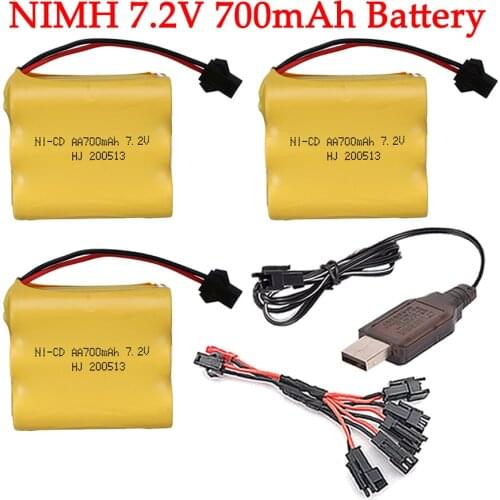 7.2v 700mah AA NI-CD rechargeable battery For Remote control electric toy boat car truck tanks 7.2 V 700 mah aa nicd battery