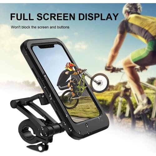 New 6.7 Inch Adjustable Magnetic Waterproof Motorcycle Bike Bicycle Phone Holder Universal Handlebar Cell Phone Mount Bracket