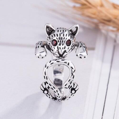 New Trendy Charm Large Cat Rings For Women Men Boho Knuckle Party Rings Punk Cocktail Jewelry Girls Gift anillos bijoux