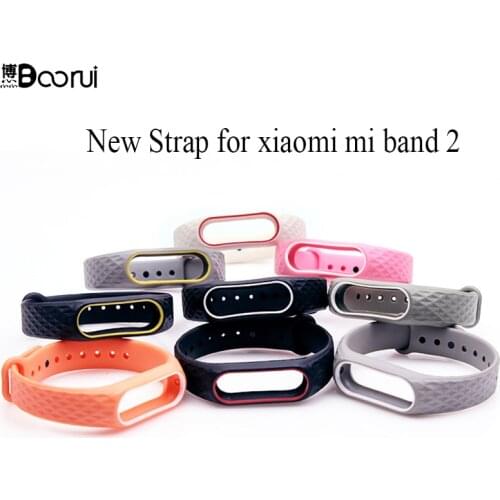 Newest Replace Strap for Xiaomi Miband 2 Strap Diamond Silicone Wrist Belt pulsera correa mi 2 band accessories with PE bags