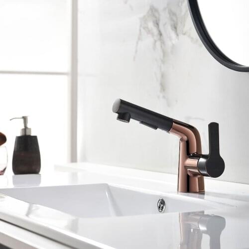 Luxury Bathroom Pull out basin faucet bathroom water tap with head pull down basin mixer
