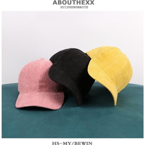 Hat Womens Fall/winter New Corduroy Baseball Cap Korean Version of The Wild Caps Lovers Casual Outdoor Curved Brim Hat Men