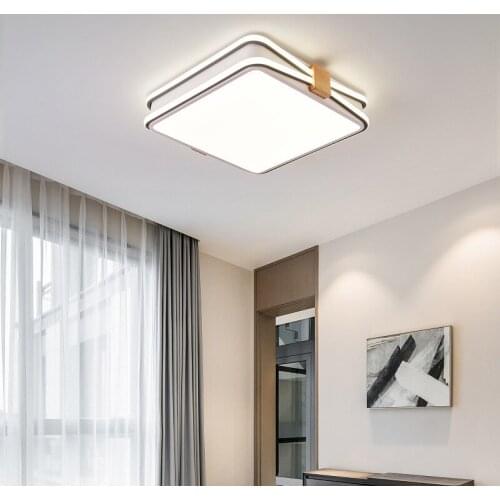 Nordic Simple Square Round LED Decor Ceiling Light Gray Acrylic Ultra-Thin Light Luxury For Bedroom Study Living Room Restaurant