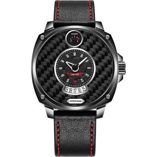 Sports Automatic Watch Mens Mechanical Watch Top Brand Military Miyota 9132 Wristwatches Mens 42mm Power Storage Display OSSINE