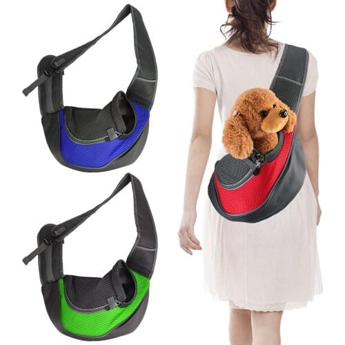 Tote Pouch Dog Carriers & Bags Pet Backpack Mesh Oxford Sling Shoulder Bag Breathable And Comfortable Dog Supplies