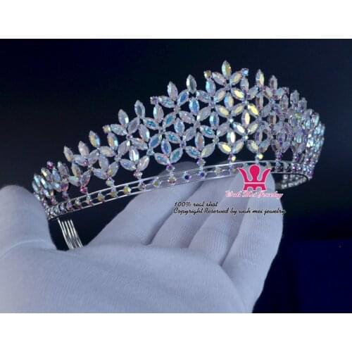 Australian Crystal Rhinestone Tiara Crown Bridal Princess wedding Pageant Shining Hair jewelry Accessories Noble Luxurious 02190