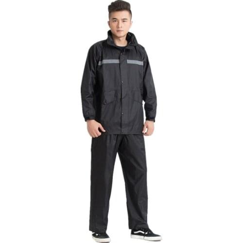 Thick Rain Coat Set Men Motorcycle Hiking Fashion Impermeable Rain Coat Camouflage Outdoor Impermeables Household Merchandises 6