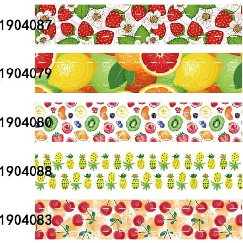 FLRARIBBON Free shipping tropical fruit strawberry pineapple cherry ribbon