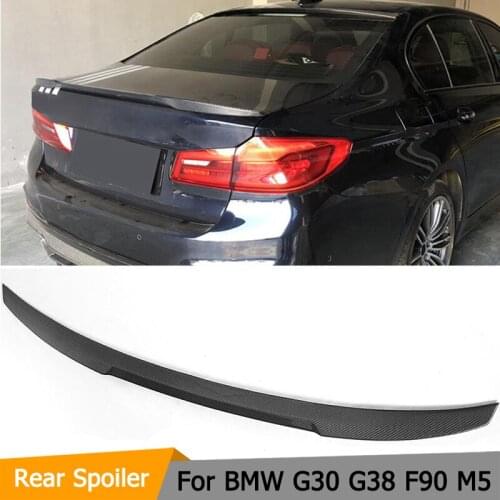 Car Styling Carbon Fiber & FRP Racing Rear Spoiler Wing Lip for BMW G30 G38 530i 540i F90 M5 Base Sedan 4-Door 2017 2018