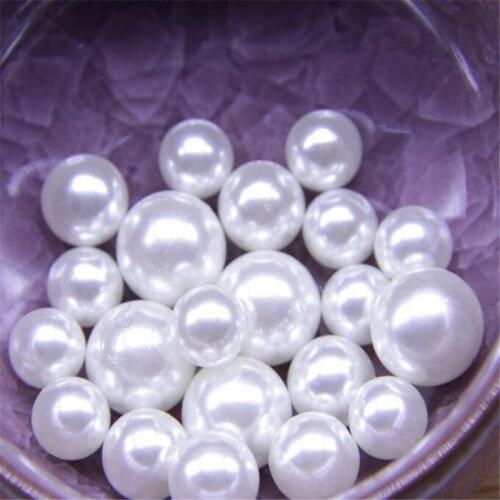 Loose 1.5mm-18mm White Color No Holes Pearl Bead DIY Plastic Imitation Pearl Beads for Garment Hand Craft Art Decoration