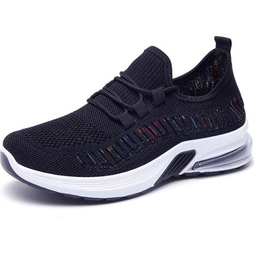 Women Vulcanized Shoes High Quality Women Sneakers Mesh Breathable Running Shoes Air Cushion Female Shoes Walking Flat 2021