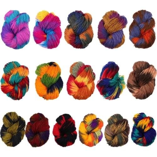 50g Mixed Colorful Knitting Yarn Acrylic Fiber Soft Anti-Pilling Dyed Hand-Knitted Crochet Thread for DIY Craft Sweater