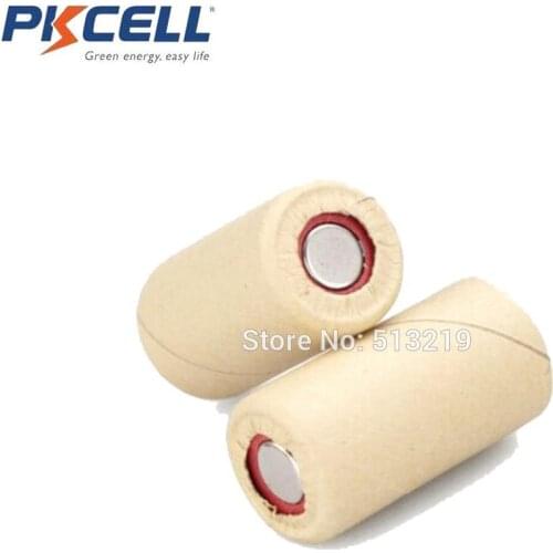 6PCS PKCELL Sub C 2200mAh 1.2V NiCd batteries sc Rechargeable Battery (Flat Top) Paper Wrapped 10C High Drain