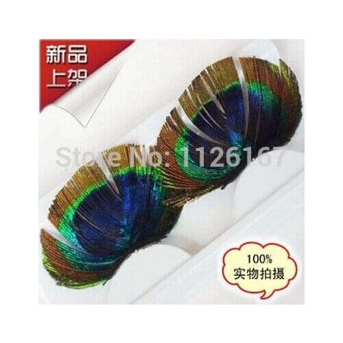 Freeshipping new arrival charming sweet false eyelash turquoise ultra long natural feather party eyelases make up extension