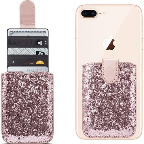5 Card Slots Holder Sticker Case For iPhone X XR XS Max 7 8 Plus Samsung A50 A70 A40 A10 Redmi Note 7 Phone Leather Card Pockets