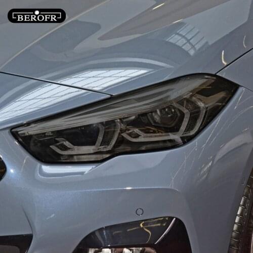 For BMW 2 Series F44 Gran Coupe M235i Car Headlight Tint Black Protective Film Protection Transparent TPU Sticker Accessories 2P