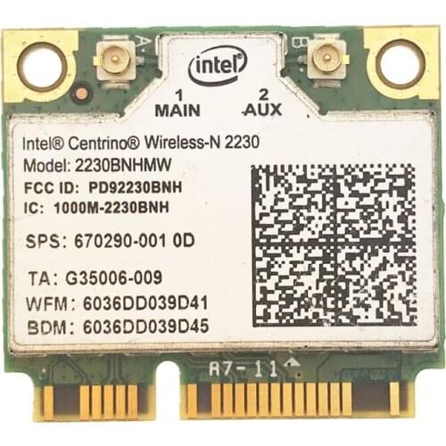 For HP Intel 2230 DM4 DV4 DV6 DV7 G4 G6 G7 Intel Wireless-N 2230 2230BNHMW Half MINI PCI-E Wifi Fit For Bluetooth 4.0 Card